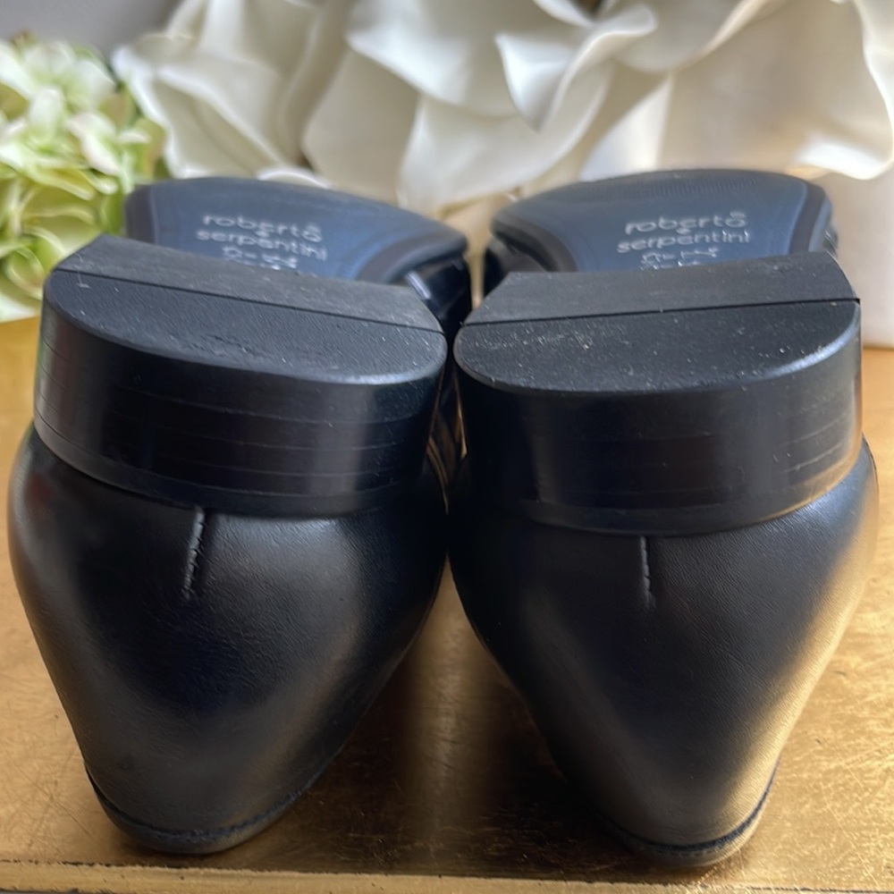Roberto Serpentini Croc-Embossed Black Leather Loafers | Hardly Worn Once - Picture 15 of 16